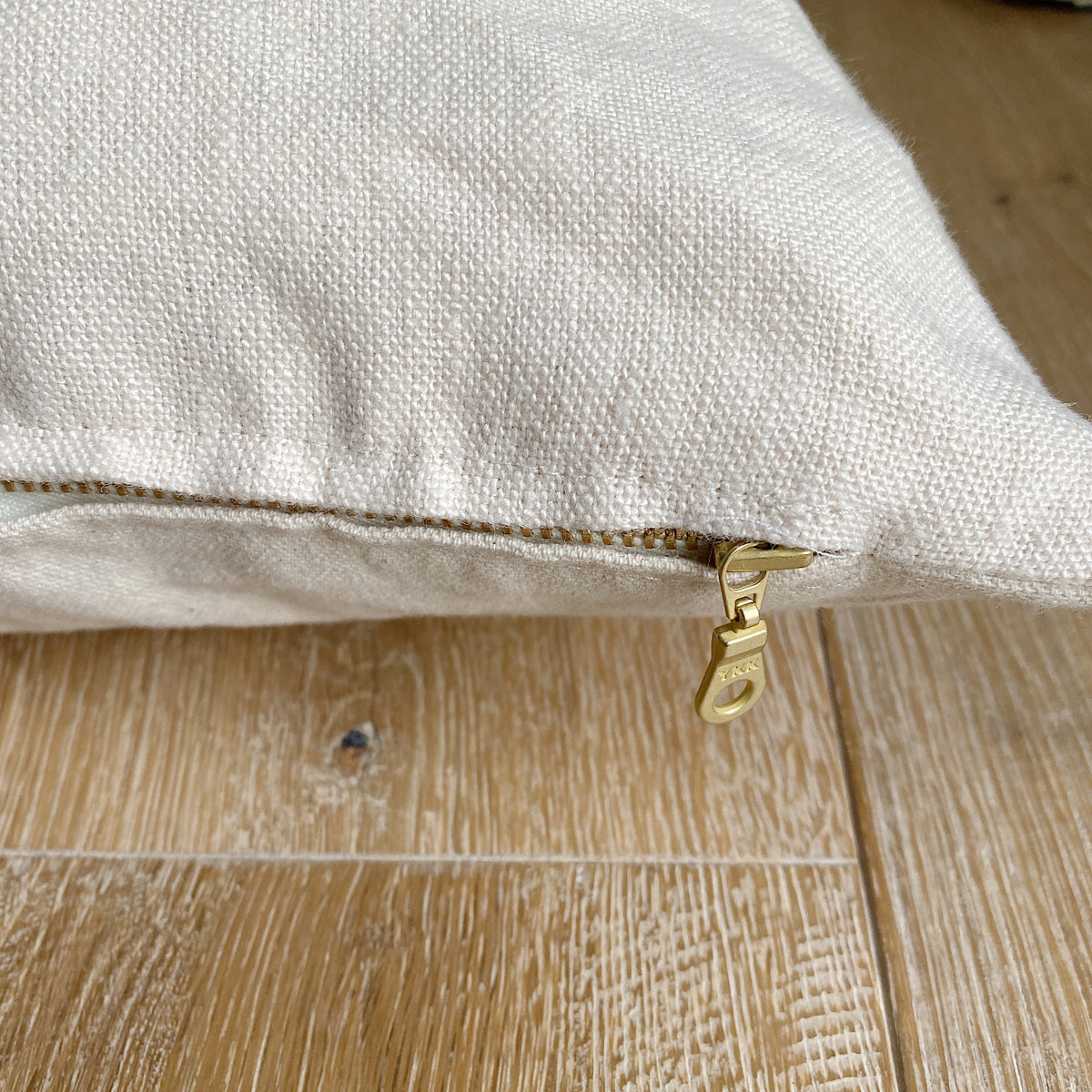 Felicity Ivory Linen Pillow Cover