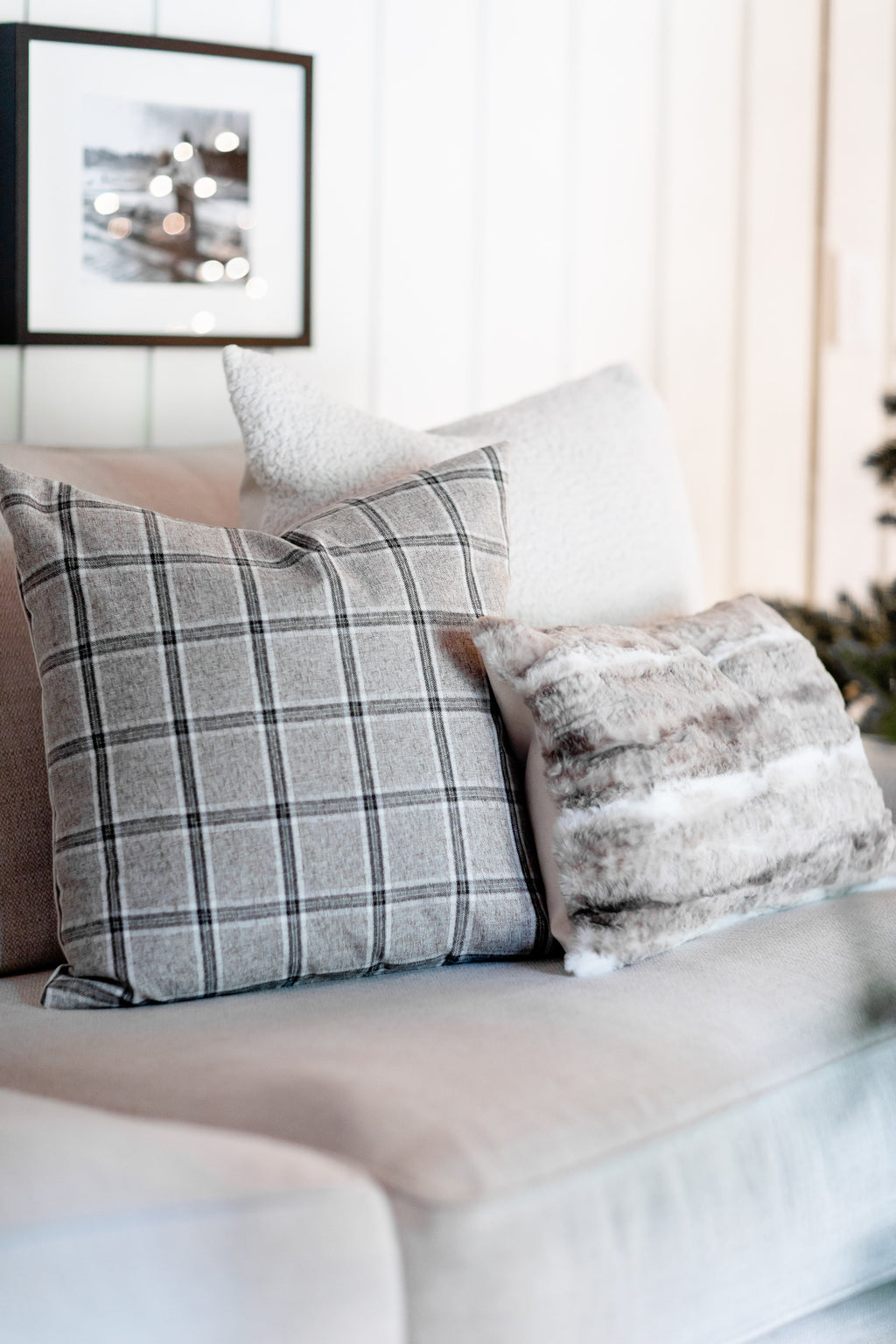 Graham Faux Wolf Fur Pillow Cover