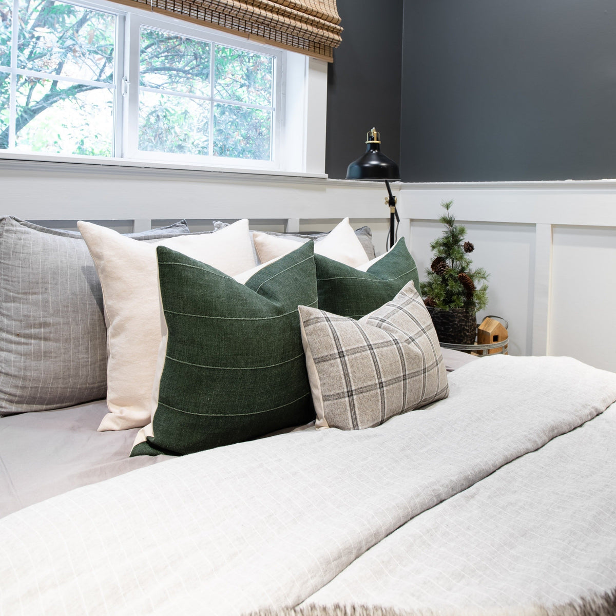 Felicity Ivory Linen Pillow Cover
