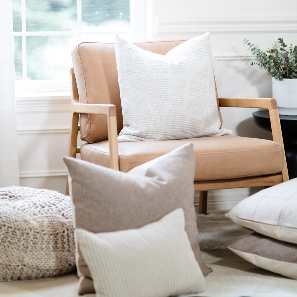 Mira Natural & Ivory Textured Pillow Cover
