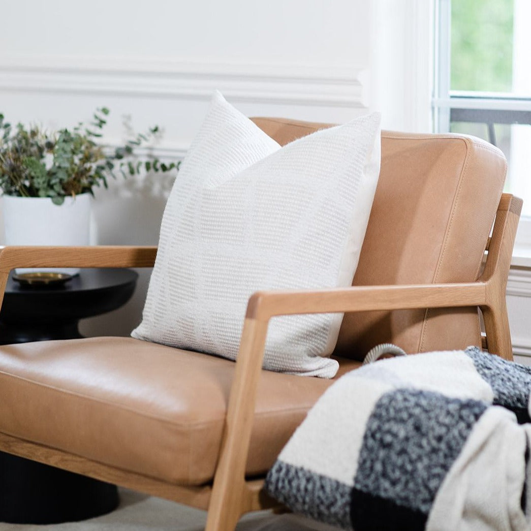 Mira Natural & Ivory Textured Pillow Cover