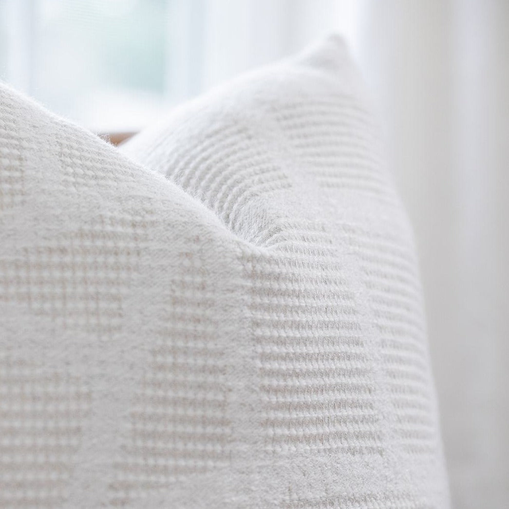Mira Natural & Ivory Textured Pillow Cover