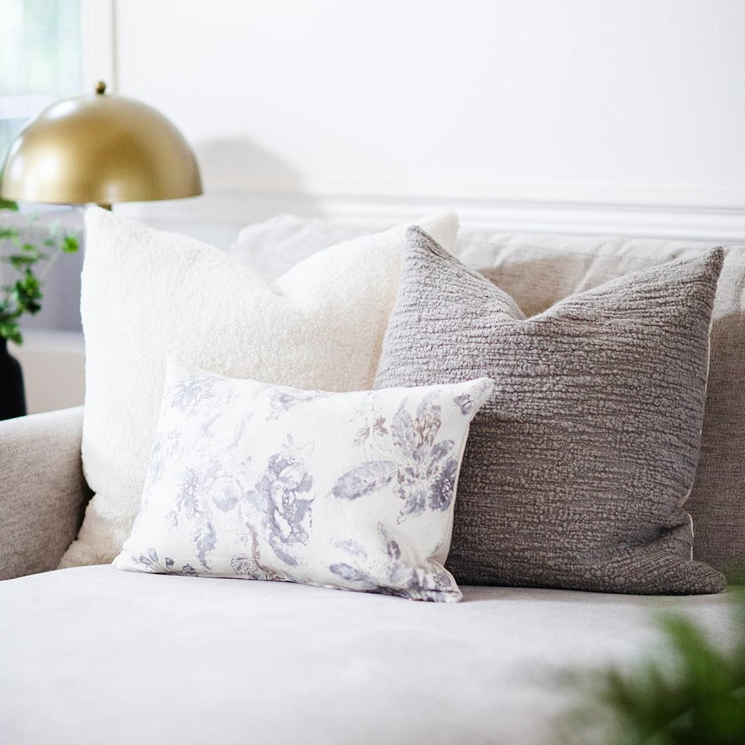 Mocha Warm Taupe Bouclé Pillow Cover
