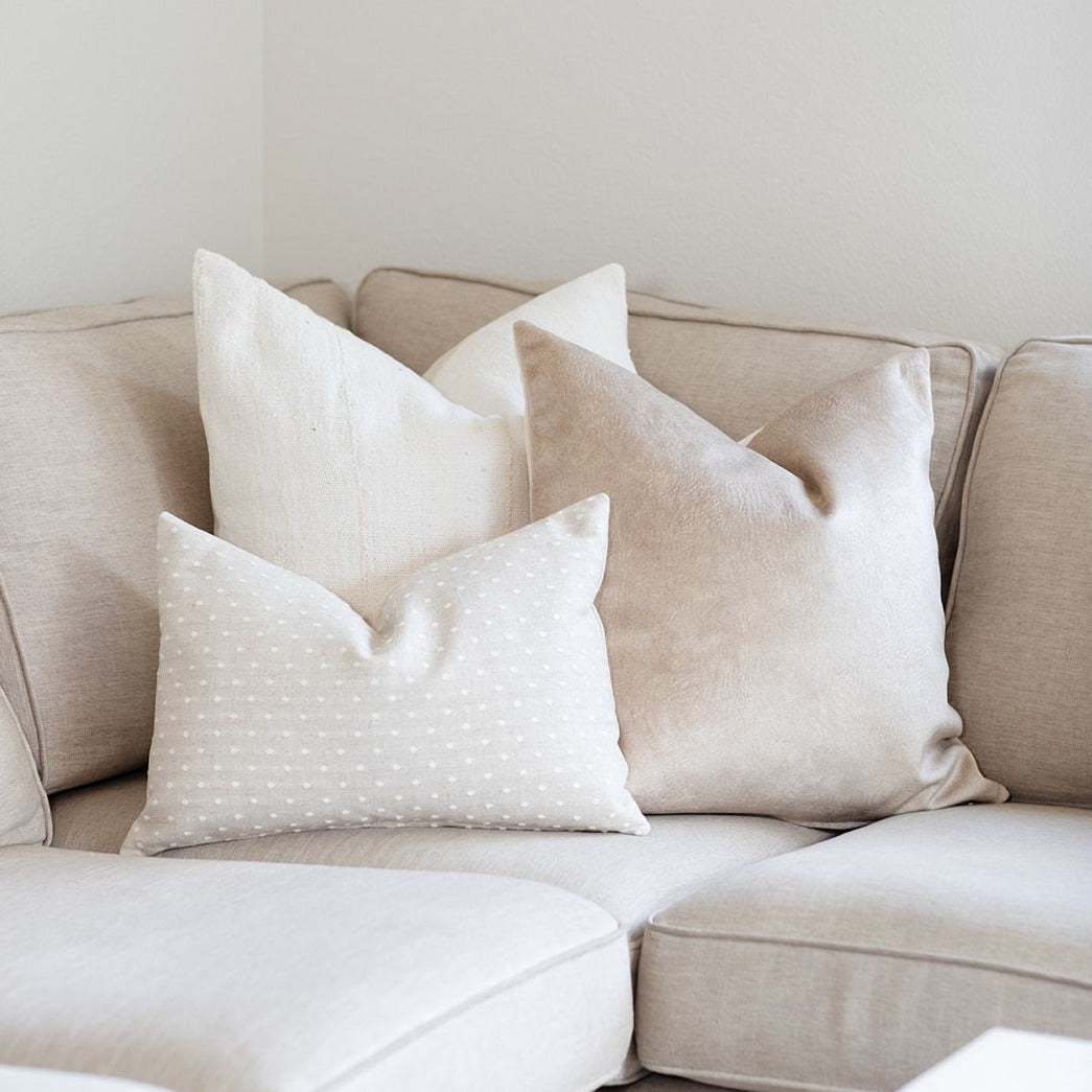 Evy Warm Brown Suede Pillow Cover