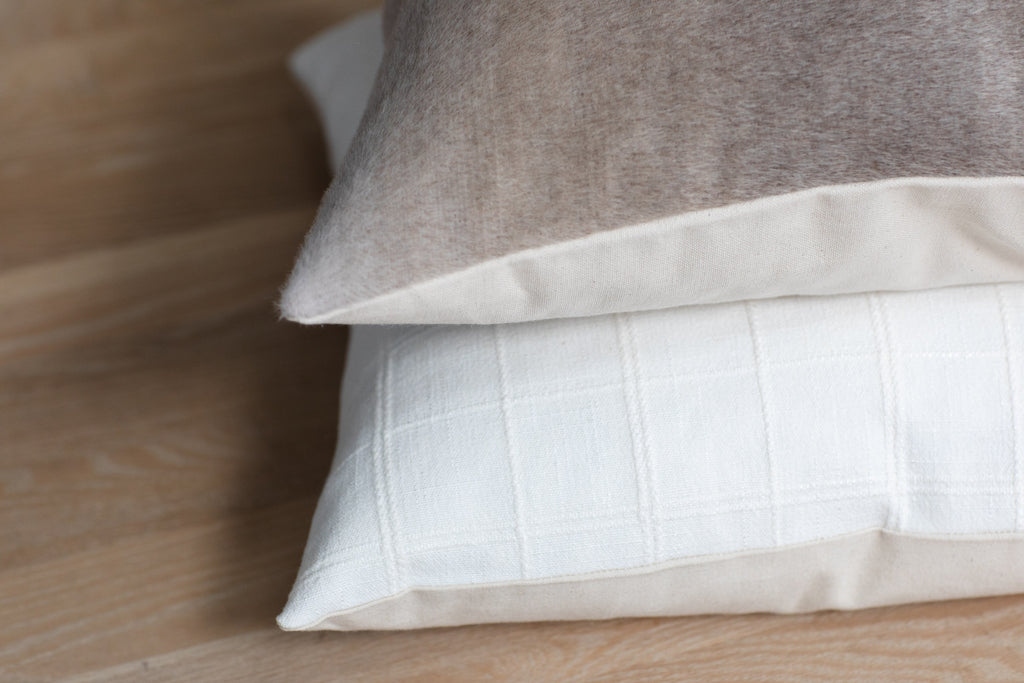 Kiah Ivory Windowpane Pillow Cover