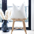 Nadia Ivory Waffle Textured Pillow Cover