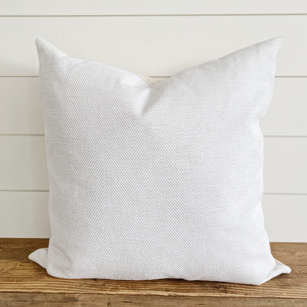 Rylan Neutral Herringbone Pillow Cover