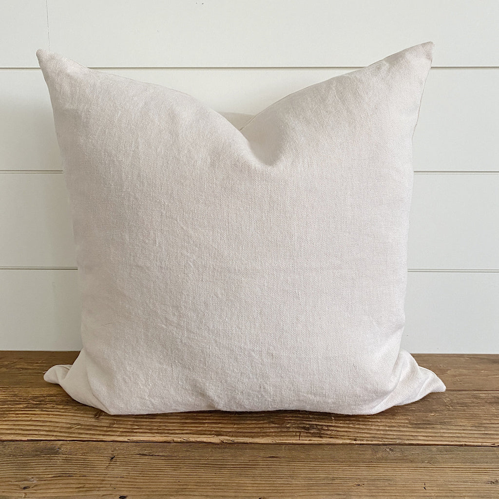 Felicity Ivory Linen Pillow Cover