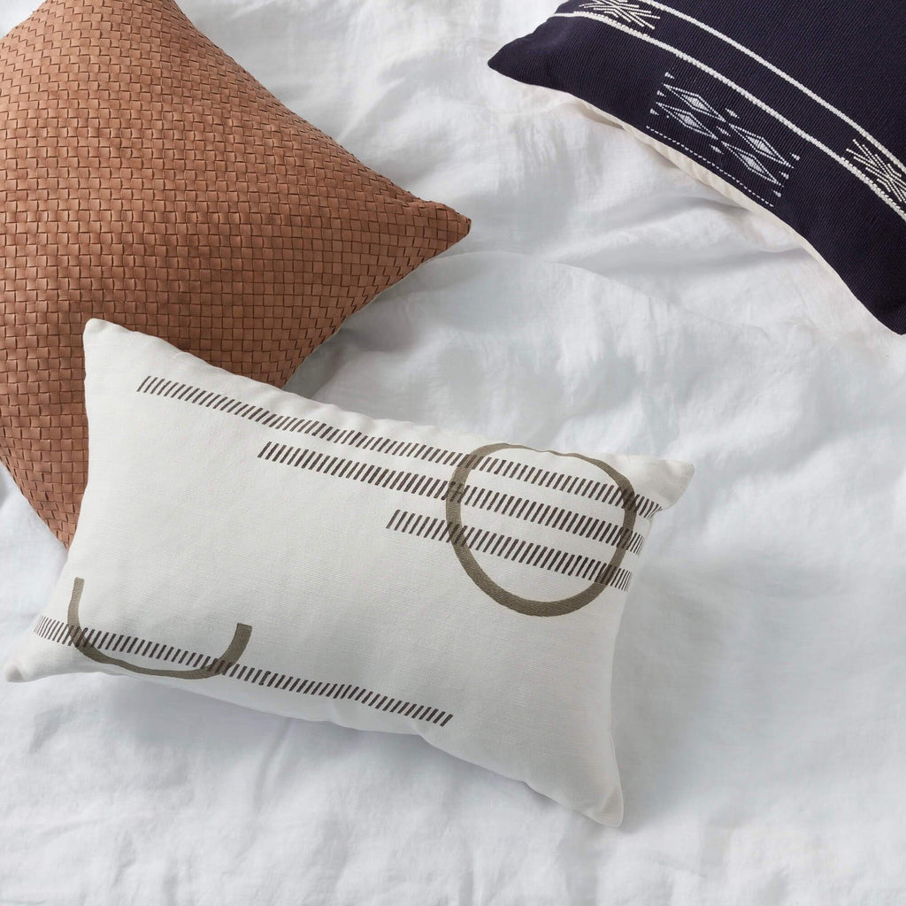 Dhara Leather Square Accent Pillow