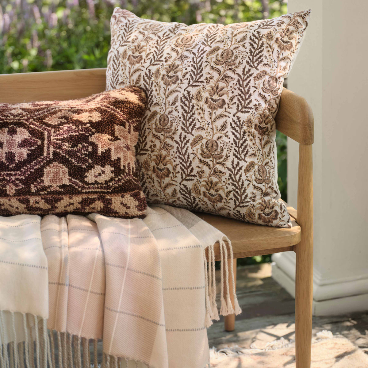 Lia Block Print Accent Pillow