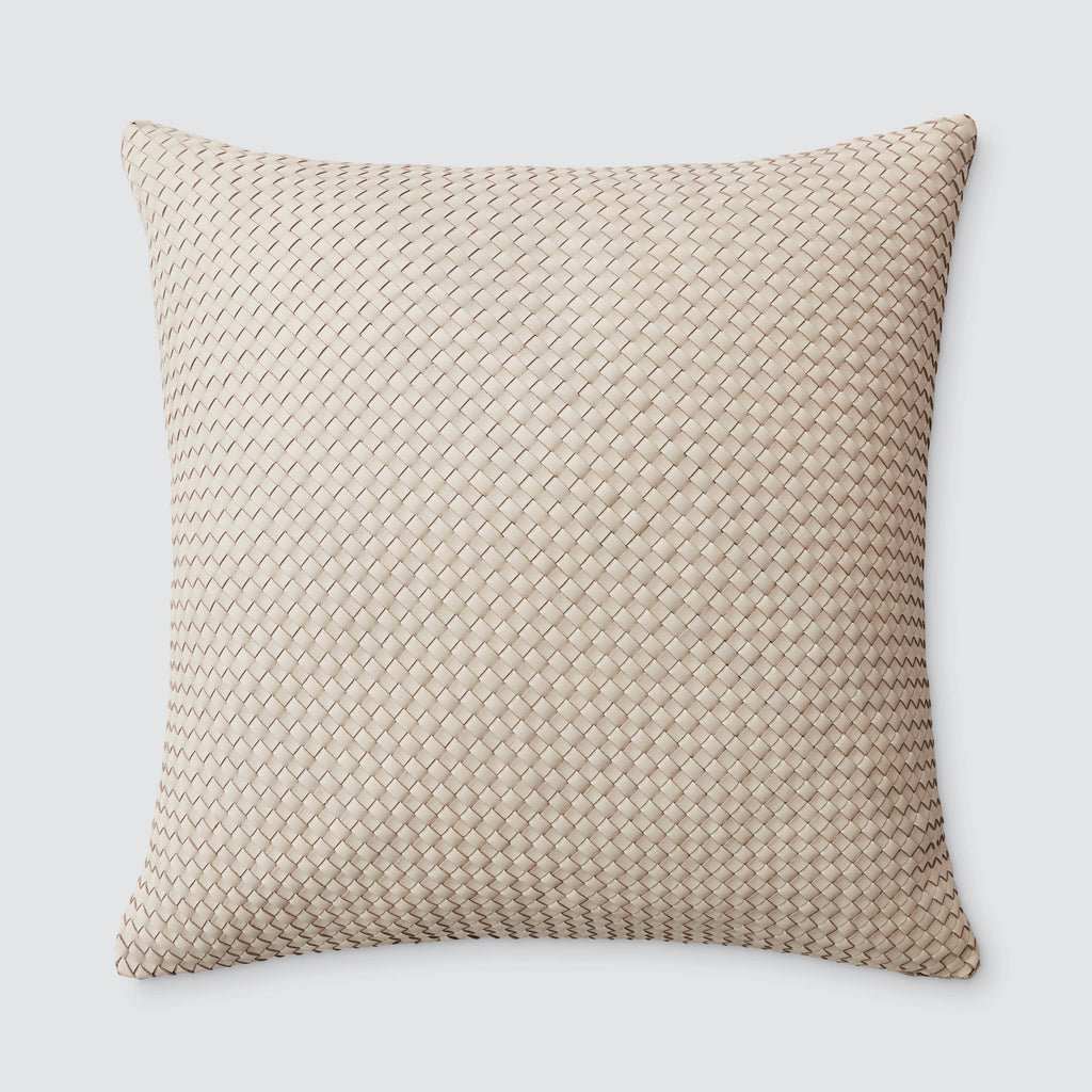 Dhara Leather Square Accent Pillow