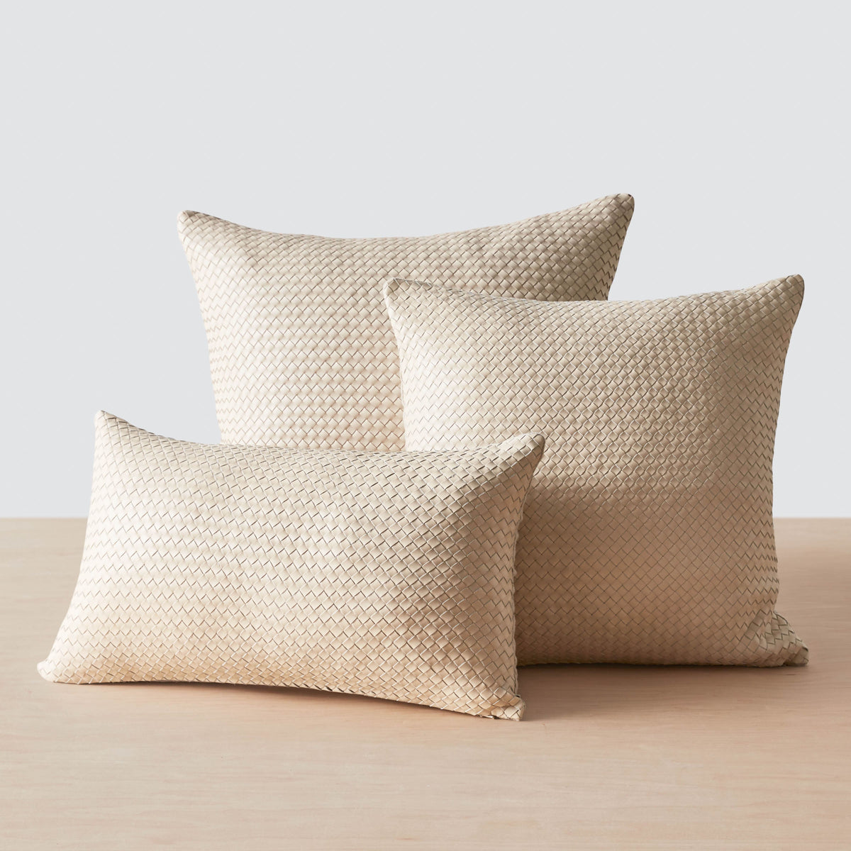 Dhara Leather Square Accent Pillow