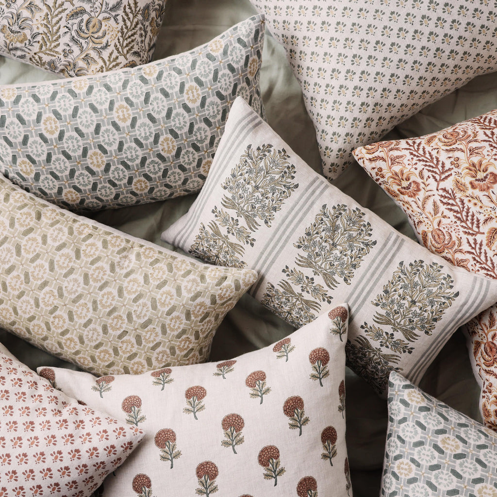 Elodie Block Print Accent Pillow