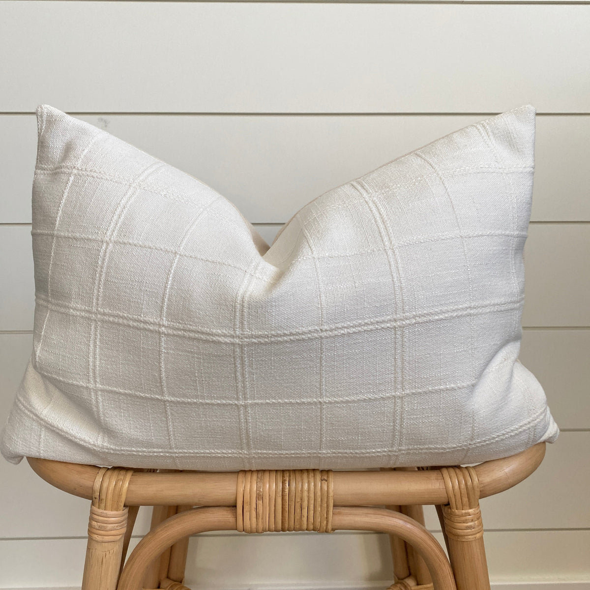 Kiah Ivory Windowpane Pillow Cover