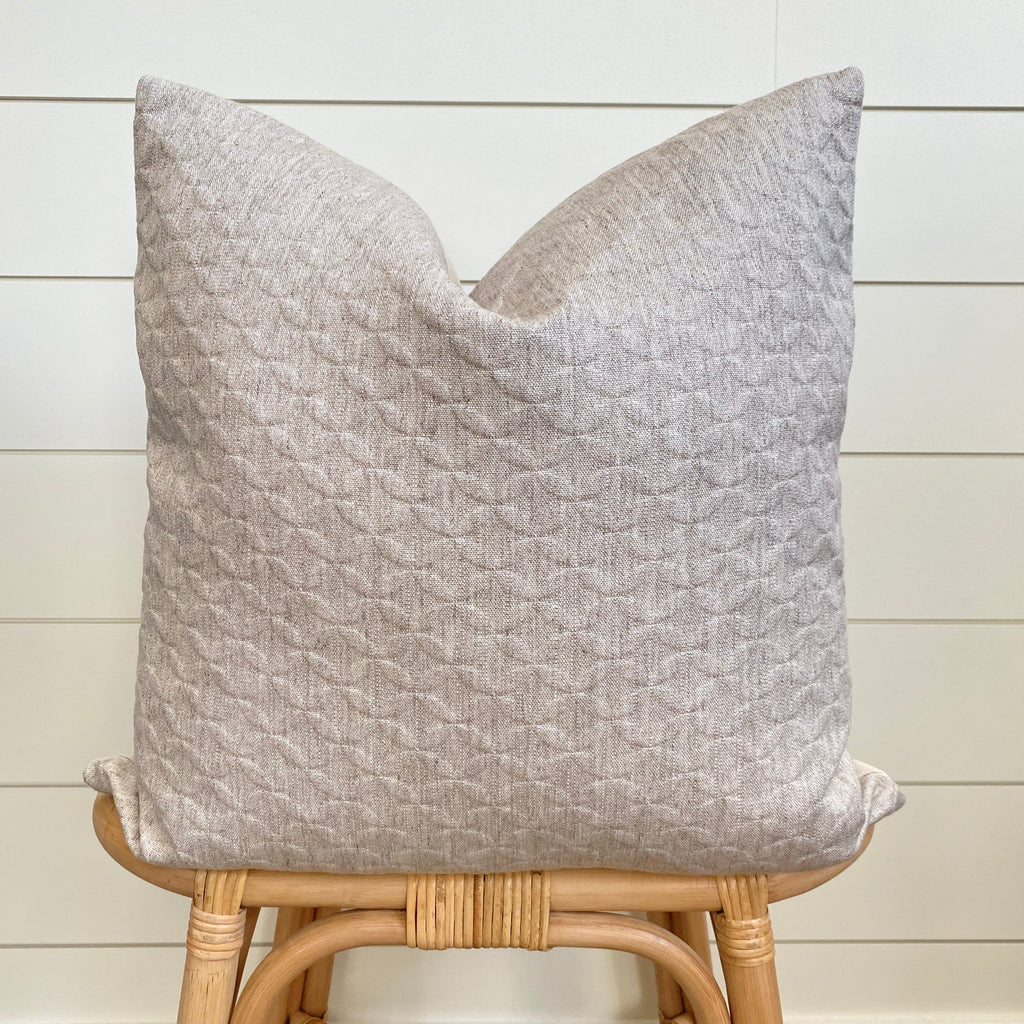 Fiona Neutral Topiary Textured Pillow Cover