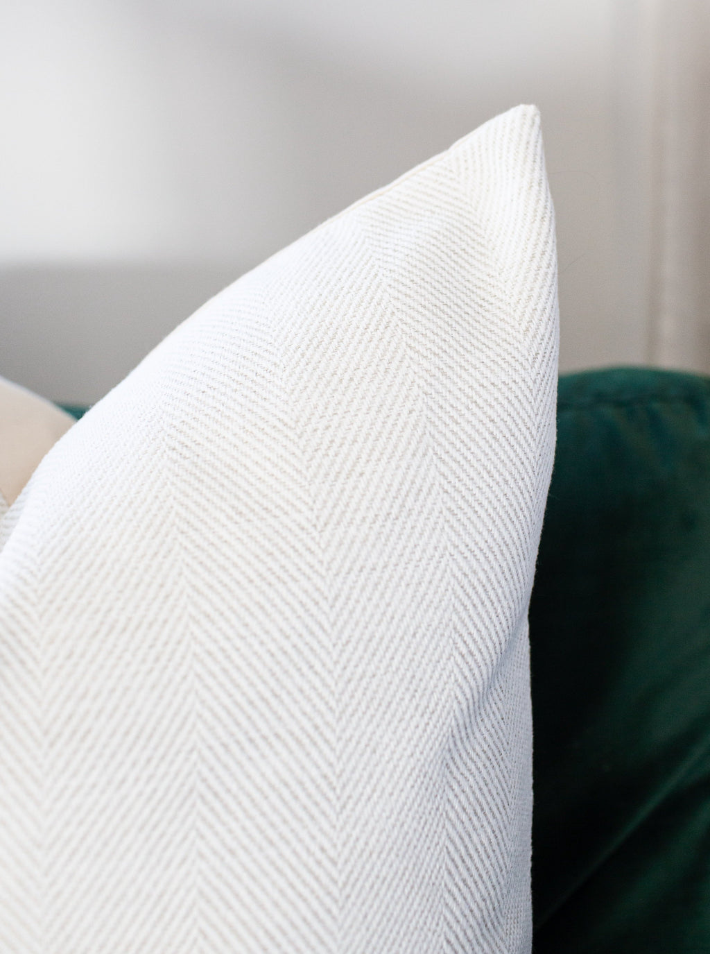 Rylan Neutral Herringbone Pillow Cover
