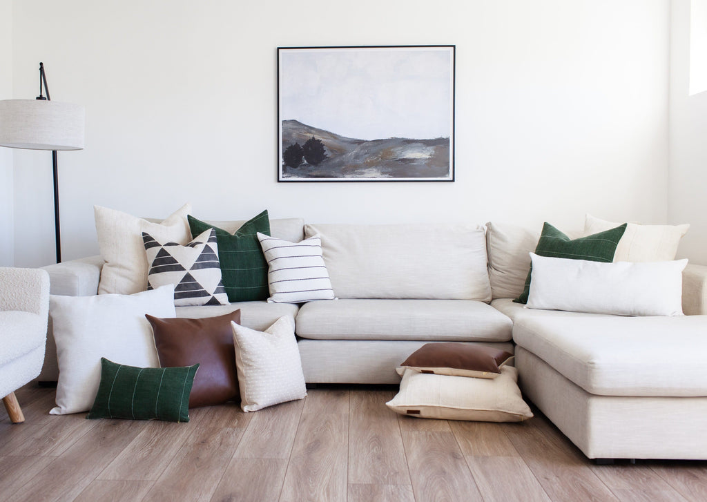Rylan Neutral Herringbone Pillow Cover