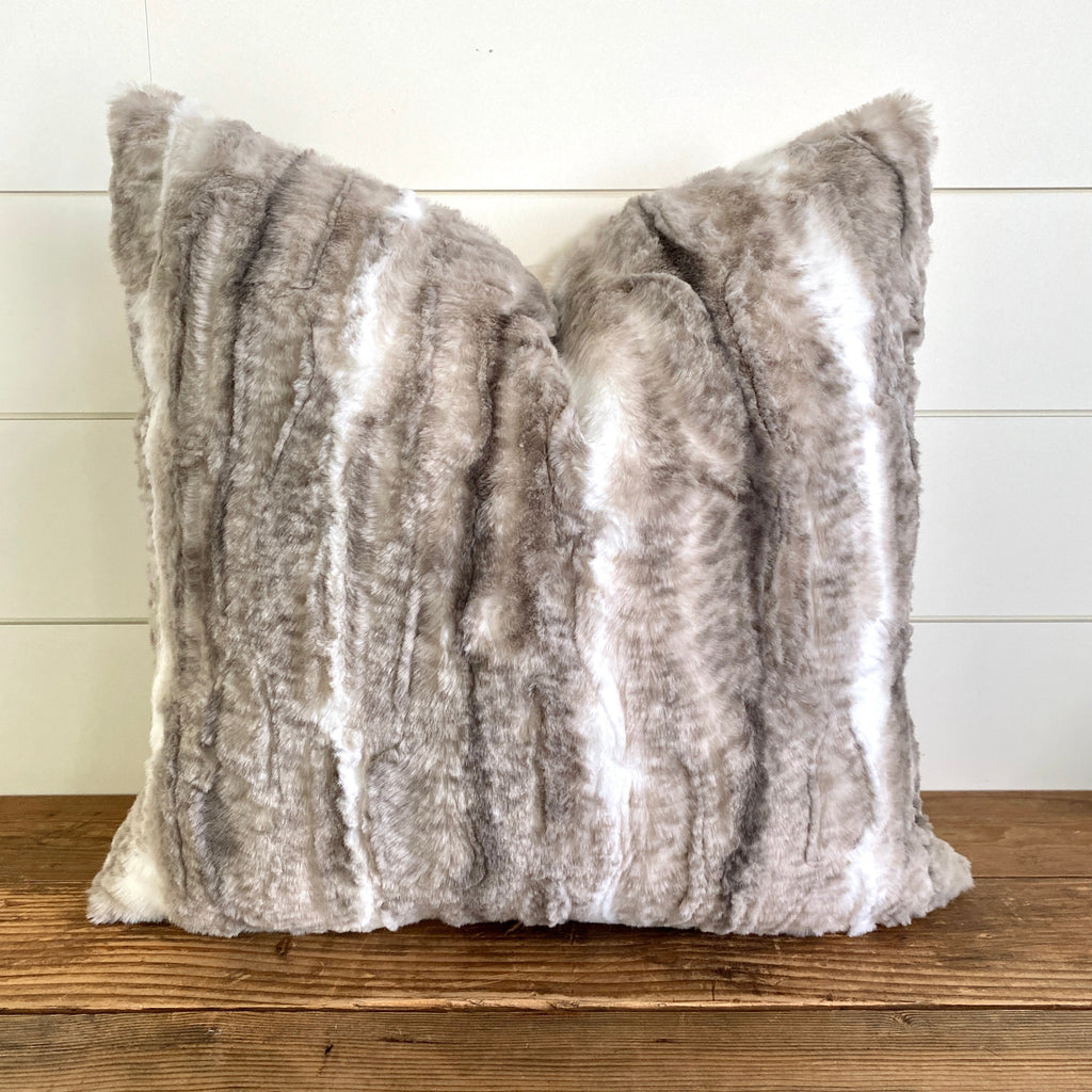 Graham Faux Wolf Fur Pillow Cover