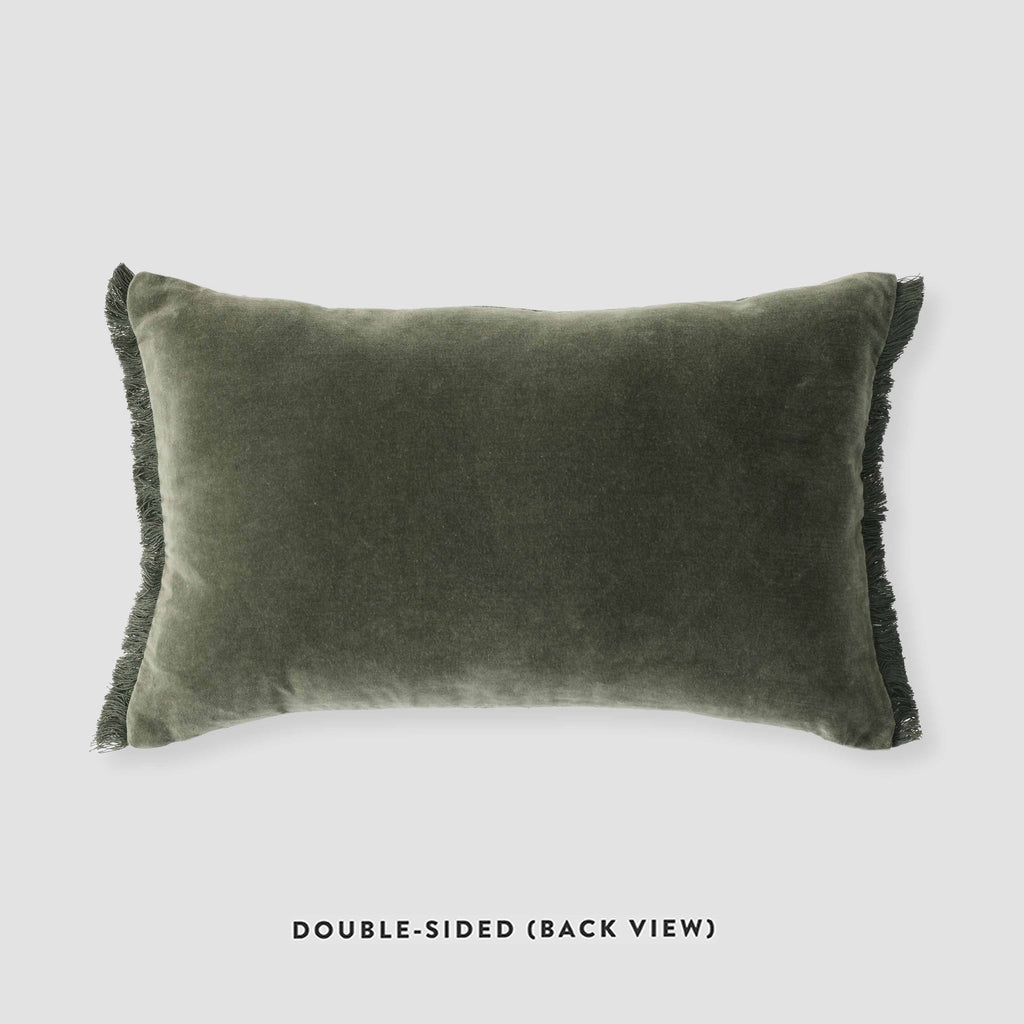 Naveta Velvet Small Lumbar Accent Pillow