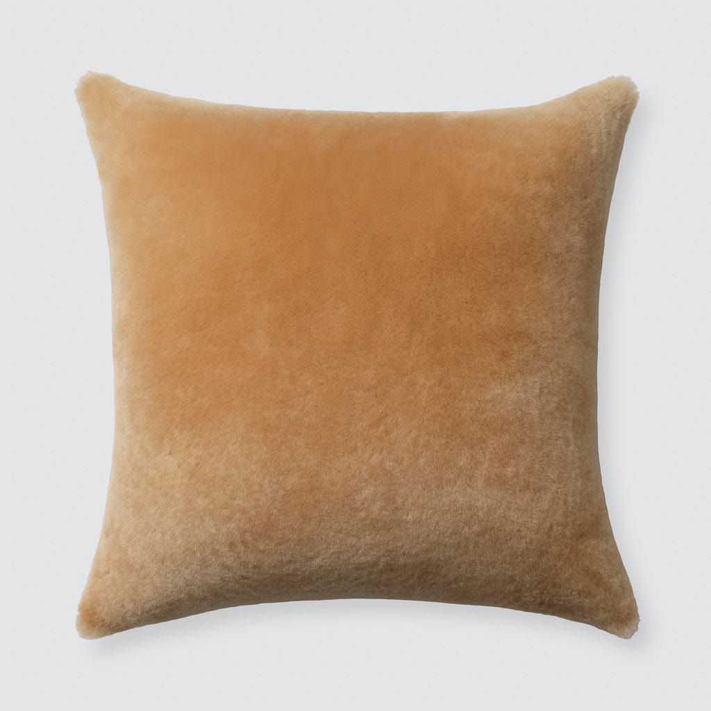 Tan Sheepskin Accent Pillow